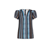 Rinascimento Turquoise Polyester Blouse